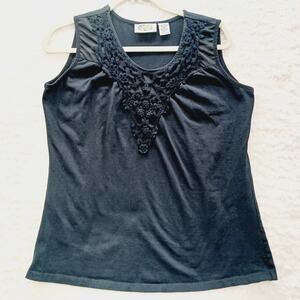 Cami Tank Size M Black Lace Witchy Goth Dark Feminine Whimsycore Y2K Fairy Top